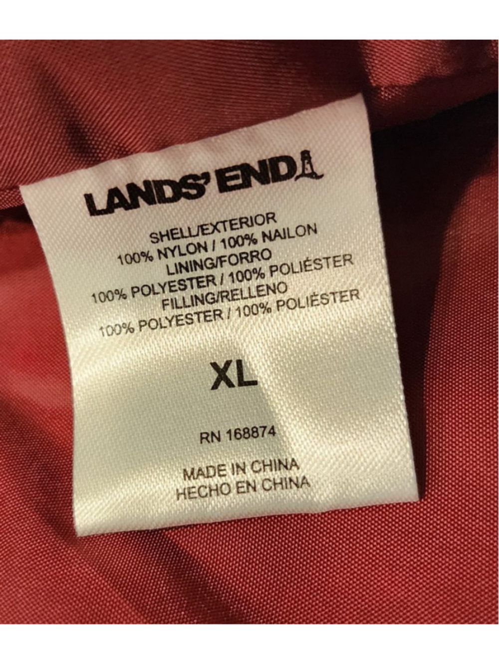 Lands' End XL Maroon 3-in-1 Winter Jacket & Quilted Vest Hooded Coat Women's - Picture 15 of 16
